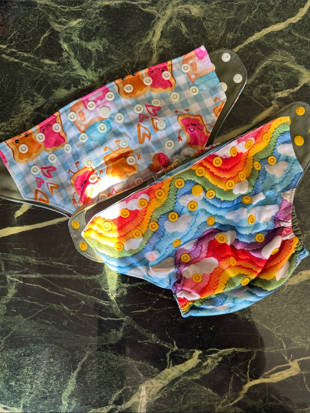 3 Little Dinos Reusable Kids Cloth Diaper Cover - Rainbow & Pastel Animal Prints
